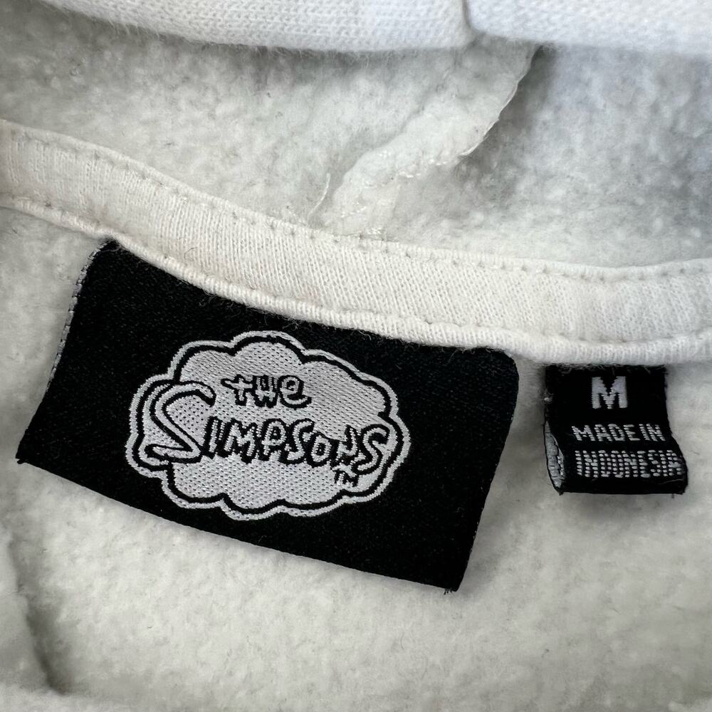 Simpsons Family Couch Kid's Youth Size Medium White Hooded Sweatshirt White - Picture 5 of 8